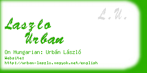 laszlo urban business card
